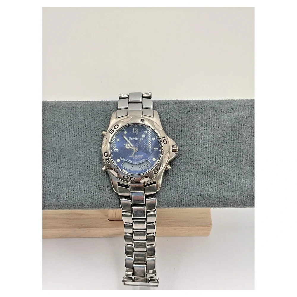 Armitron‎ Men's Analog-Digital Watch Stainless Steel Silver